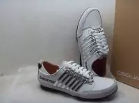 dsquared hommes 2019U chaussures discount cuir dsq blanc argent